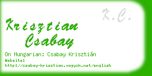 krisztian csabay business card