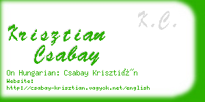 krisztian csabay business card